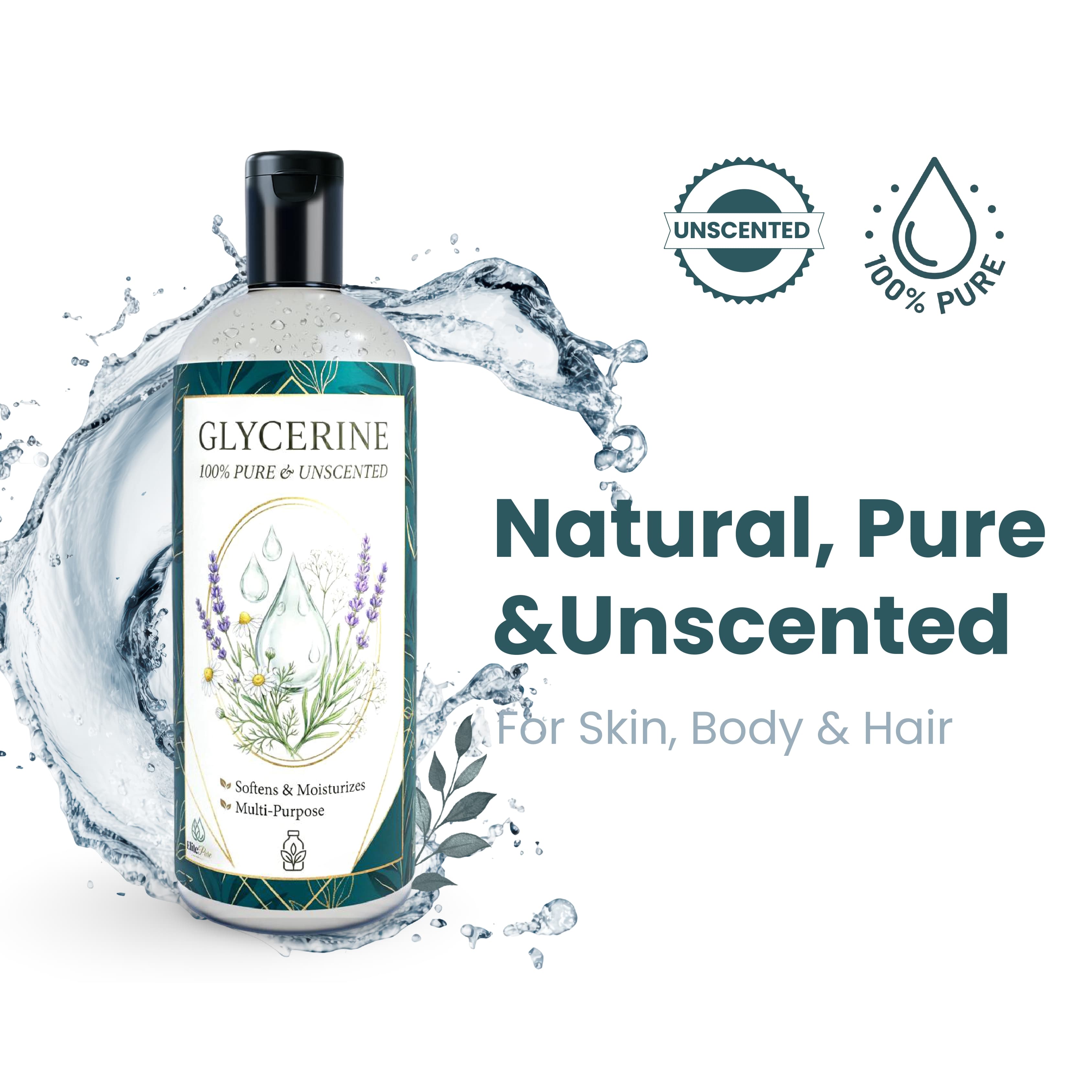 ElitePure Pure Glycerine — natural, pure and unscented